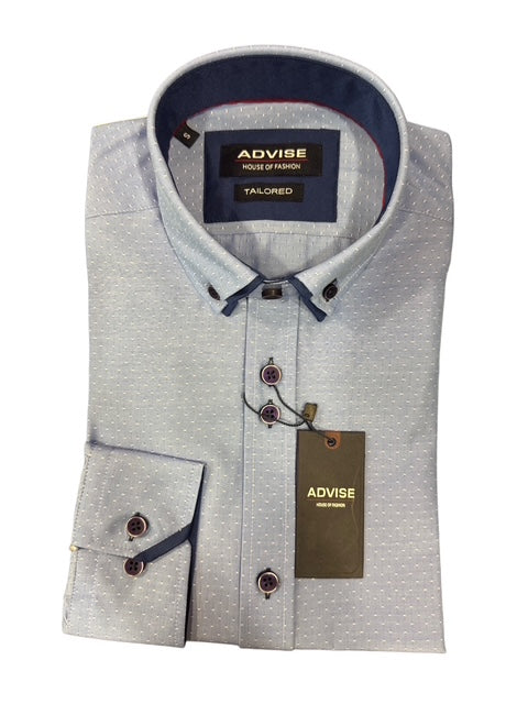 Advise Double Collar Long Sleeve Shirt gray