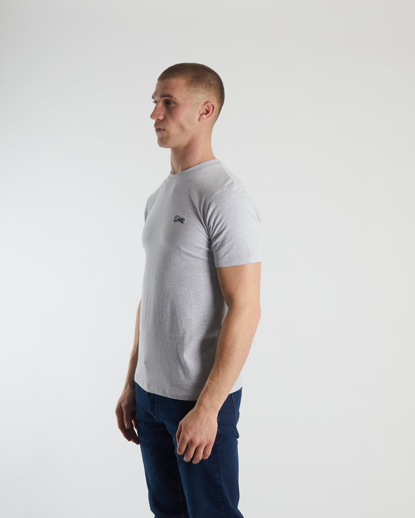 Basic Caden O Neck Tee Pebble