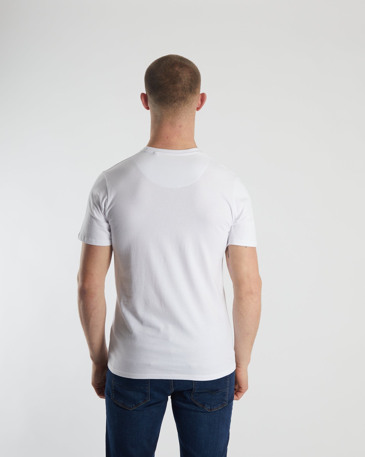 Basic Caden O Neck Tee Optic White