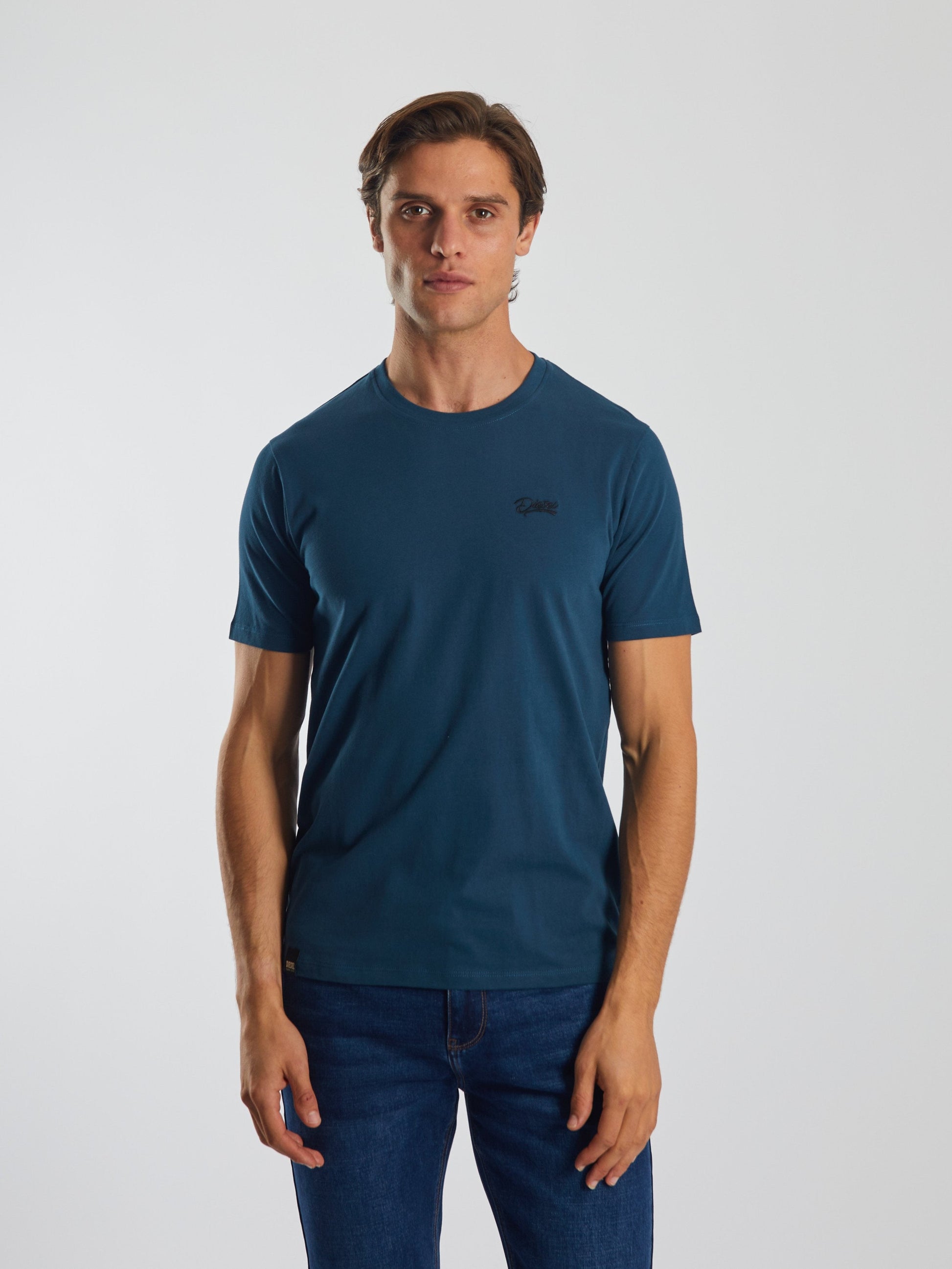 Basic Caden O Neck Tee Midnight Teal