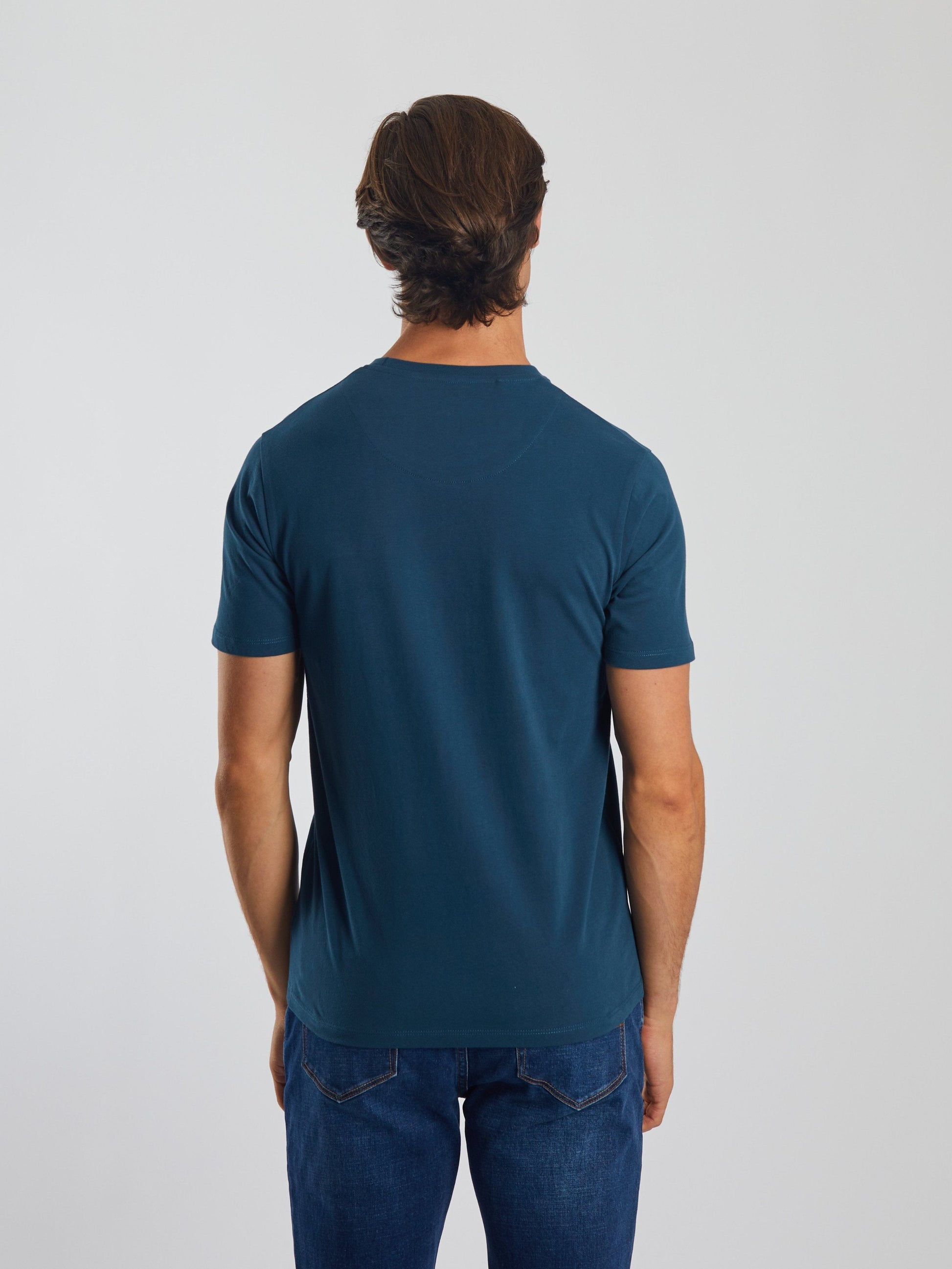 Basic Caden O Neck Tee Midnight Teal