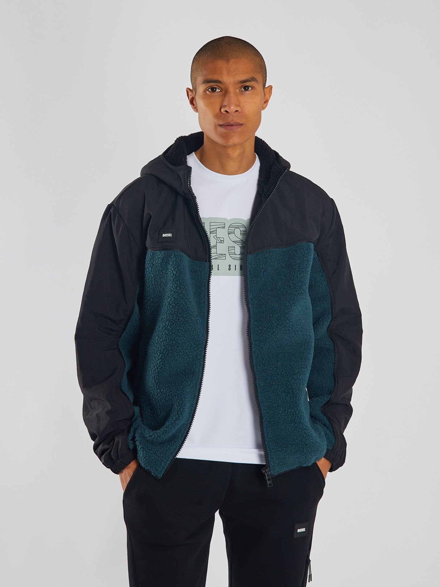 Diesel Kal Fleece Jacket Tidal Teal