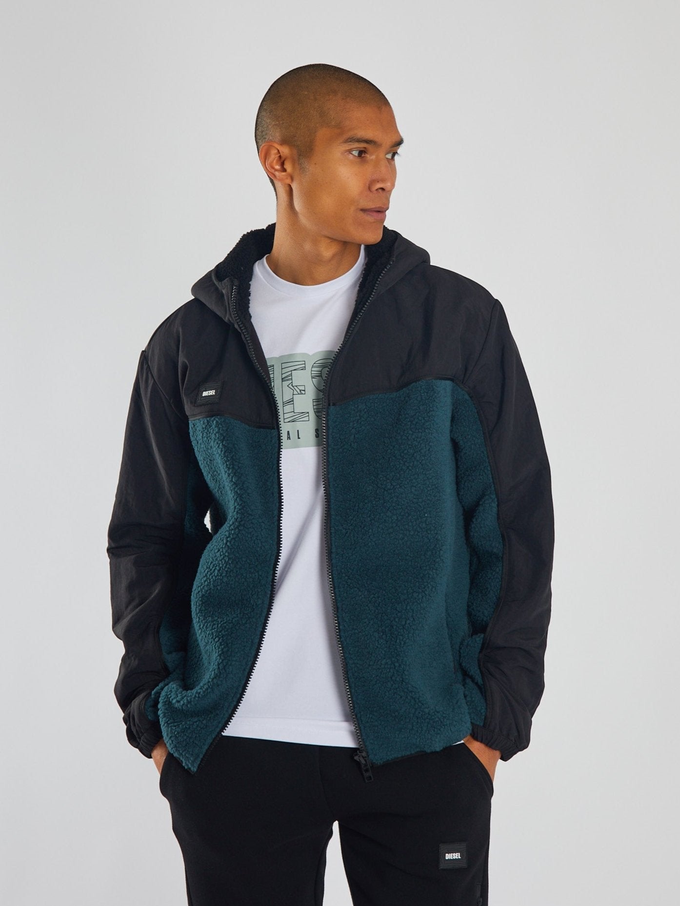 Diesel Kal Fleece Jacket Tidal Teal