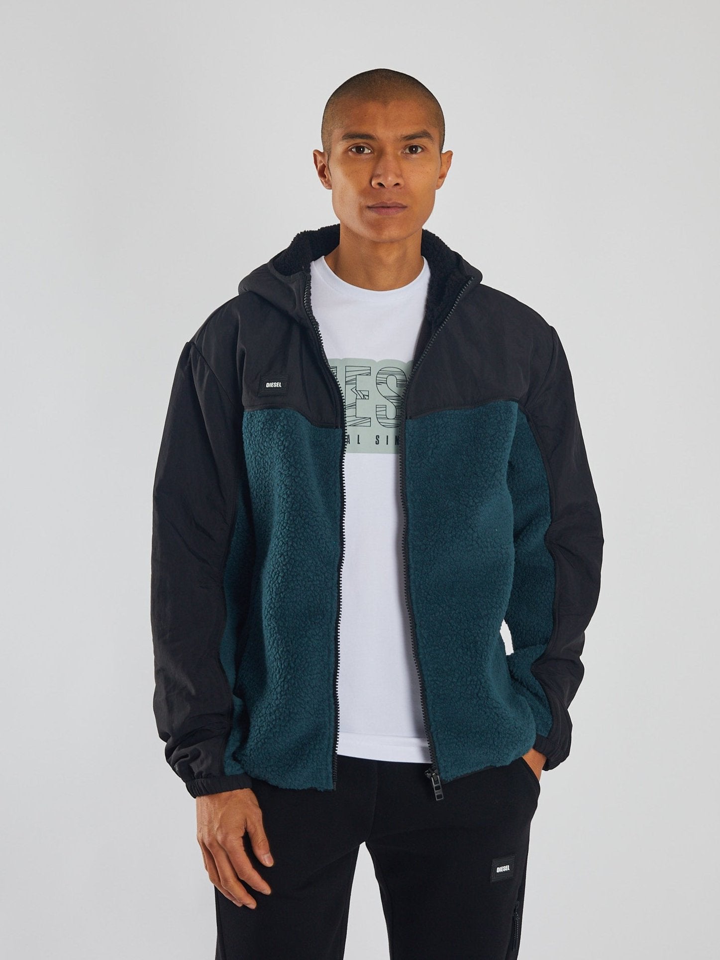 Diesel Kal Fleece Jacket Tidal Teal