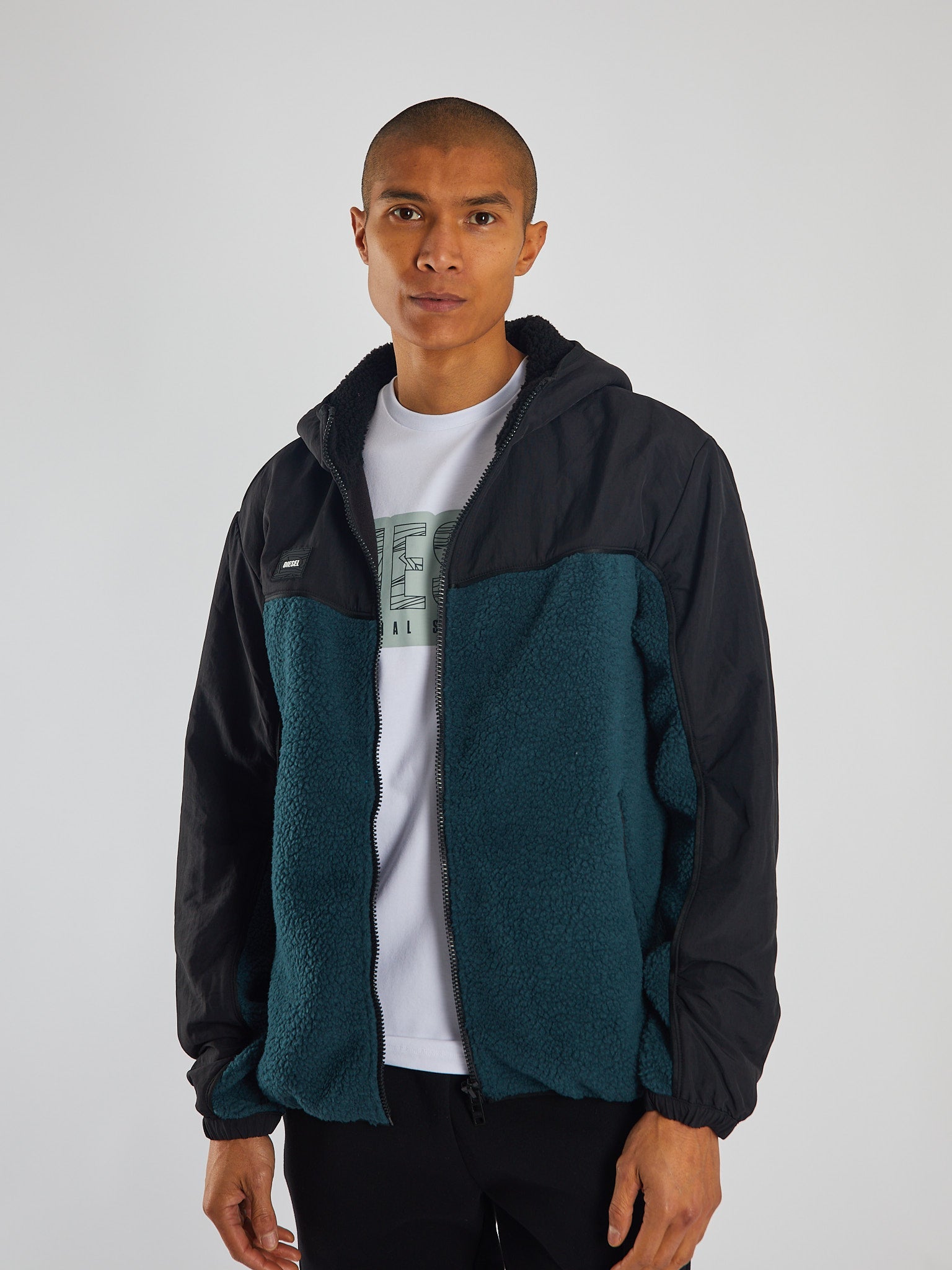 Diesel Kal Fleece Jacket Tidal Teal