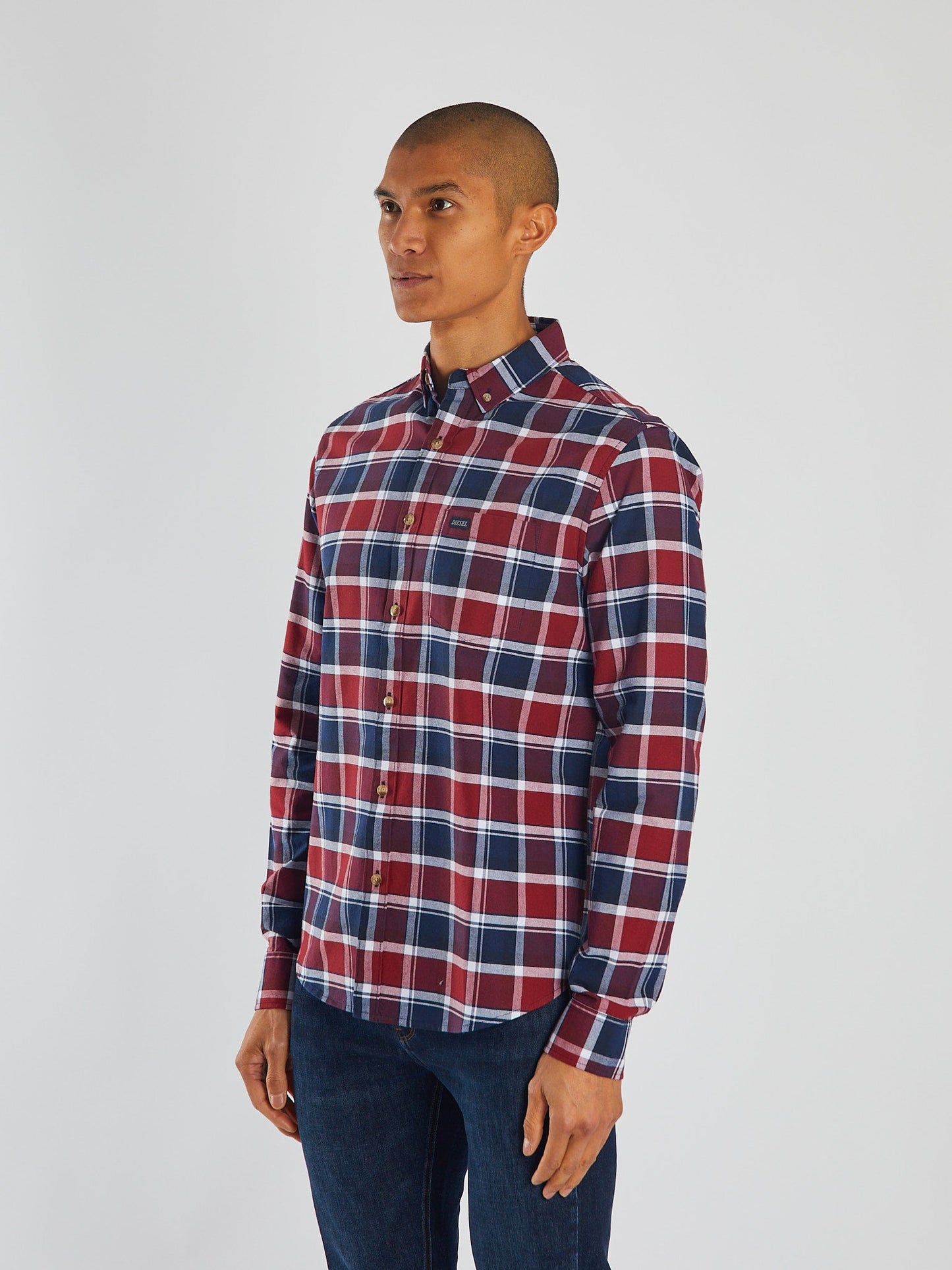 Diesel Scout LS Shirt Navy/Red Check