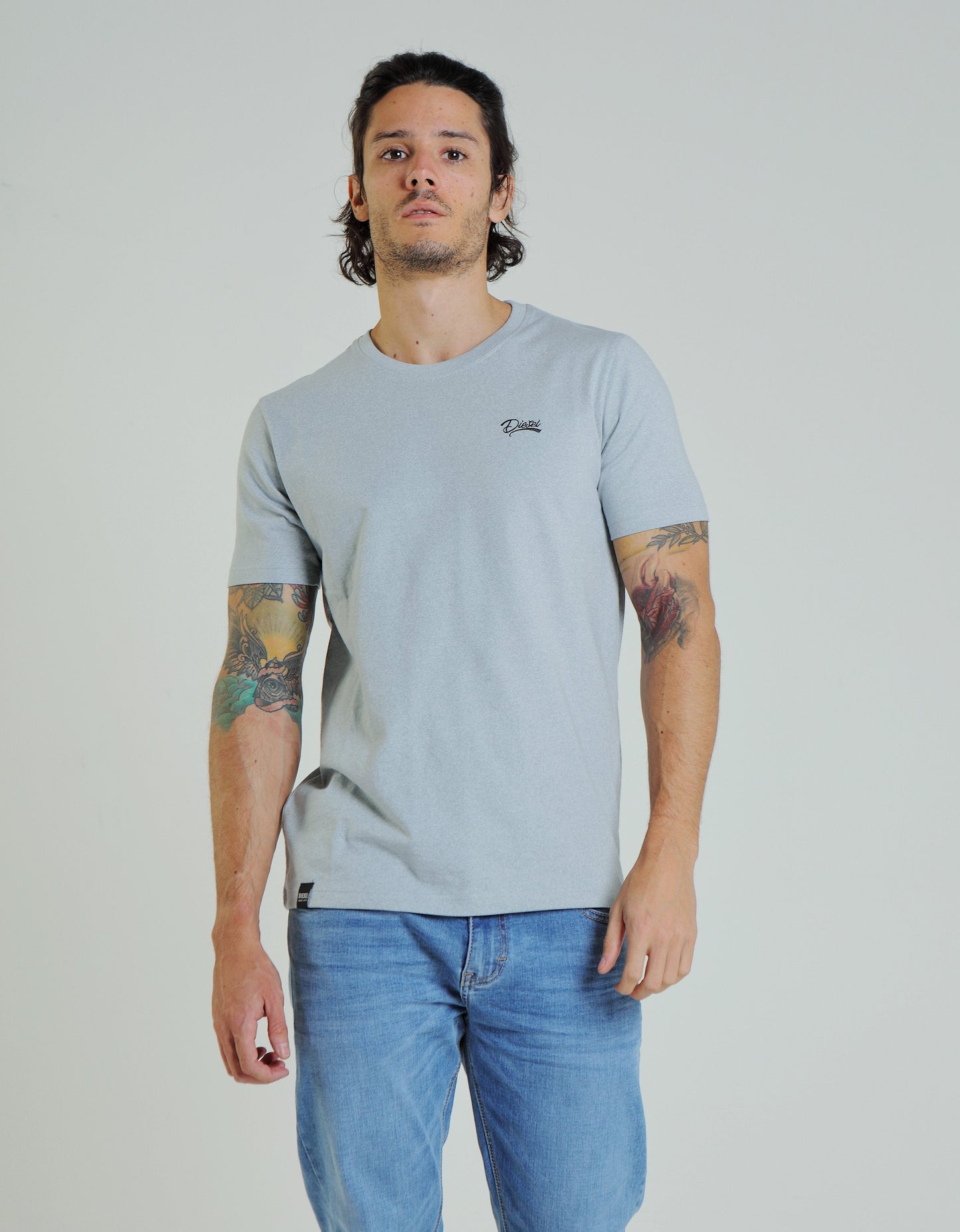 Basic Sky O Neck Tee Supreme Grey