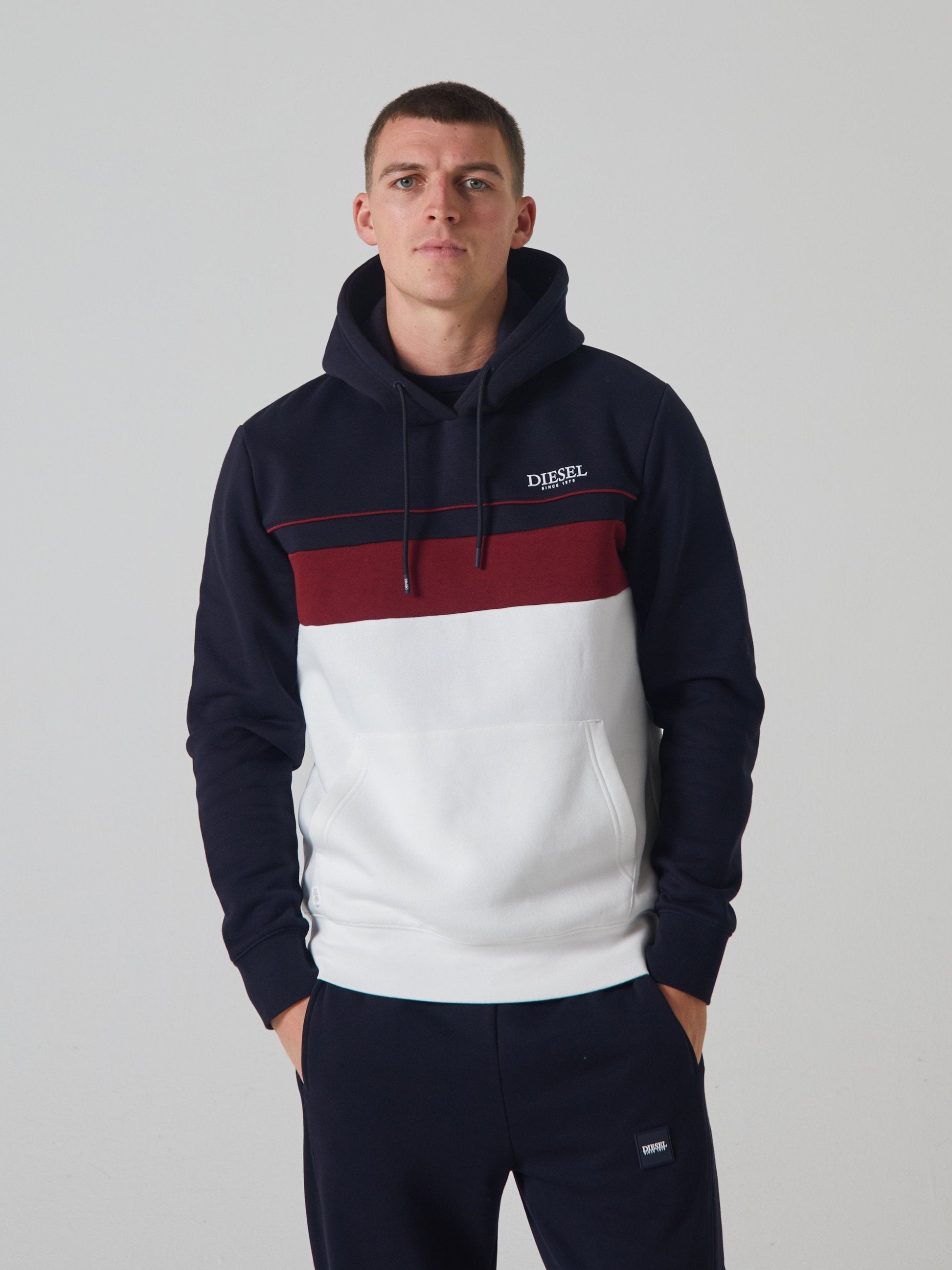 Diesel Mens Astro Navy Hoodie